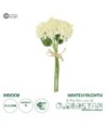GloboStar® Artificial Garden WHITE HYACINTH BOUQUET 21351 Τεχνητό Διακοσμητικό Μπουκέτο Λευκός Υάκυνθος Y30cm